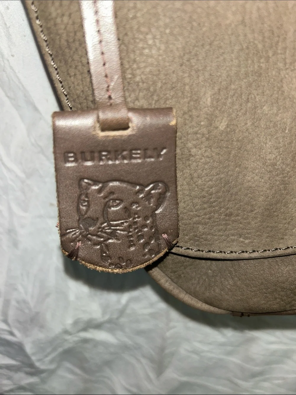 Burkely   “ Soul Sam “ Citybag Suede Crossbody Bag with Brass Accents